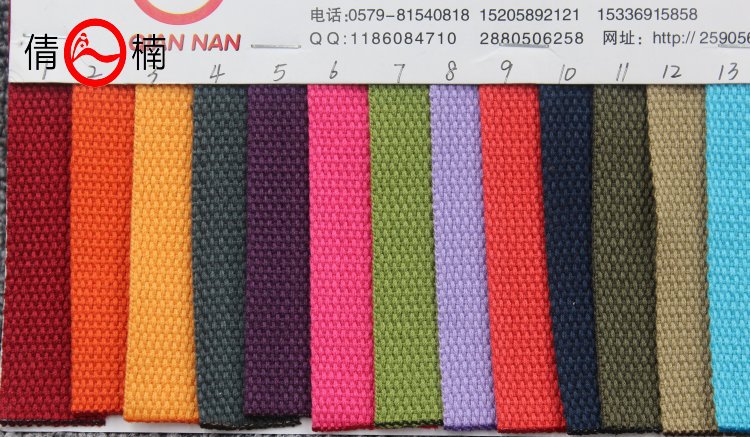 Factory direct supply and in stock: 25mm wide black and white colored cotton woven straps, canvas belts, luggage, hand-held shoulder straps, binding straps, clothing, shoes, hats, decorative accessories pic 5