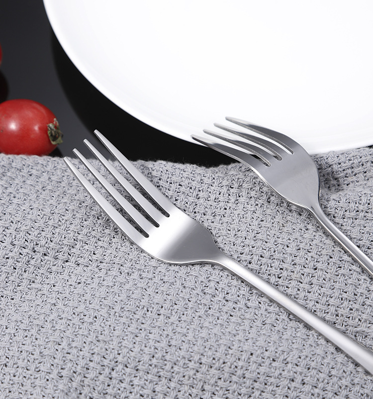 【免费拿样】厚款1010不锈钢餐具勺子套装酒店牛排刀叉勺长柄叉子详情16