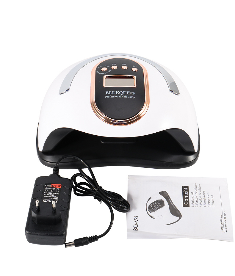 V8 Nail Art Lamp 168W high-power nail dryer with handle, digital display adjustable intelligent nail art light therapy lamp pic 21