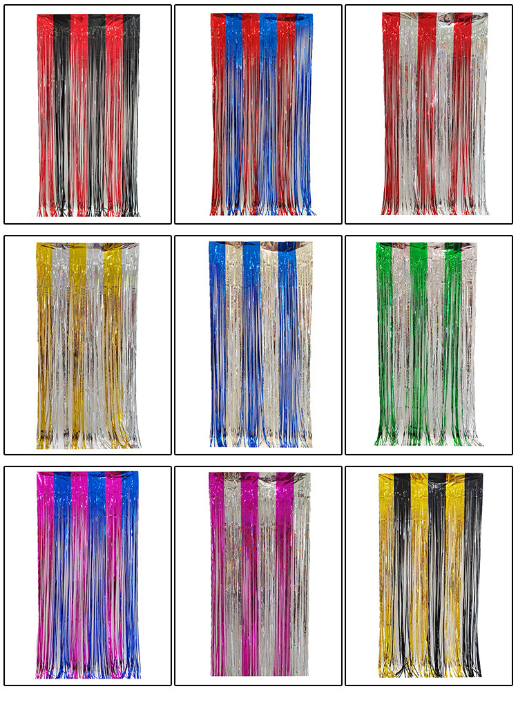 派对装饰雨丝帘背景帘场地布置流苏雨丝门帘新年亮光双拼雨丝帘详情6