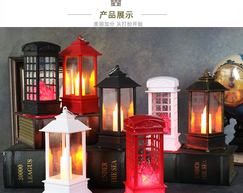 圣诞万圣节小风灯LED发光烛台灯小夜灯圣诞节装饰品创意圣诞礼物详情10