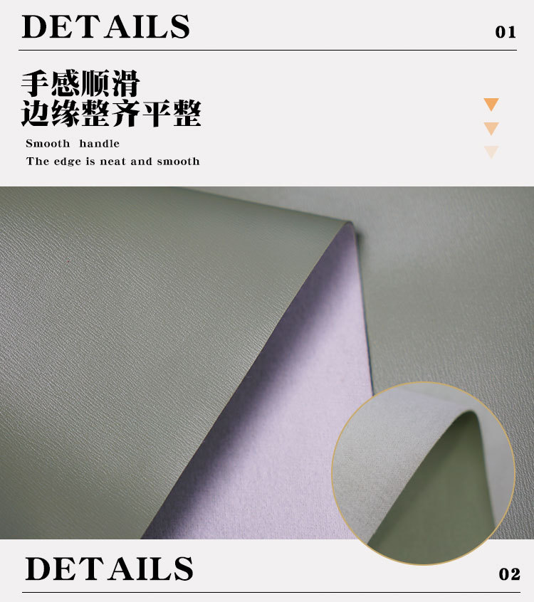 Matte plain weave semi-PU fabric, 1.0mm brushed fabric base, soft and skin-friendly seat cushion, throw pillow, luggage, sofa leather pic 4
