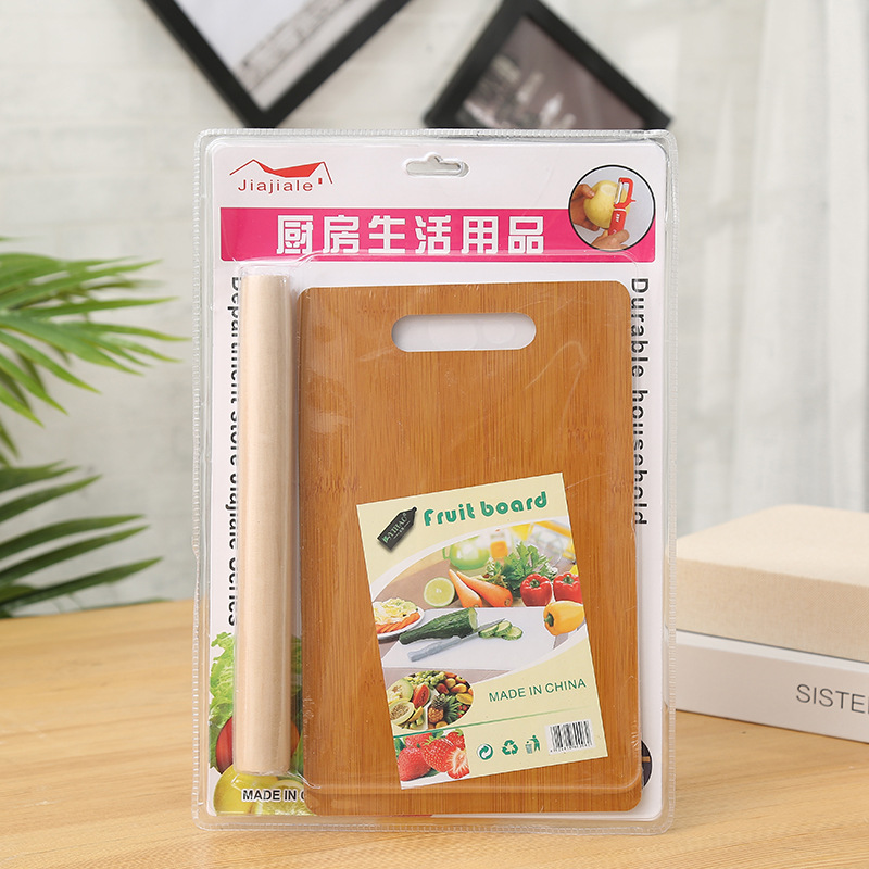 Factory wholesale wooden rolling pins, cutting boards, supermarket supplies laminated boards, cutting boards in stock, kitchen daily necessities sets pic 2