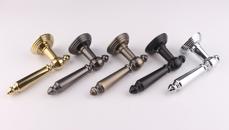 美式金色门锁室内北欧卧室实木PVD房门锁静音磁吸执手亮金分体锁详情18