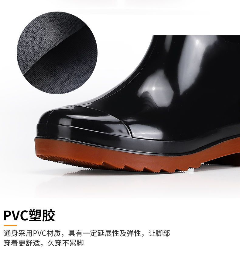 耐磨牛筋底雨鞋男女保暖耐酸碱高筒加厚雨靴防滑劳保洗车水靴工地详情11