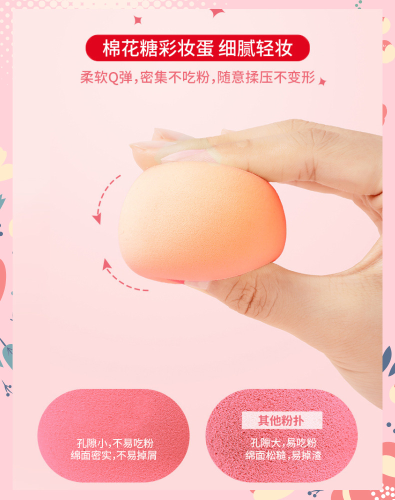 Hydrophilic beauty eggs are super soft and can be used both dry and wet. They expand when exposed to water and do not absorb or clog powder. Makeup and color egg manufacturers have them in stock pic 15