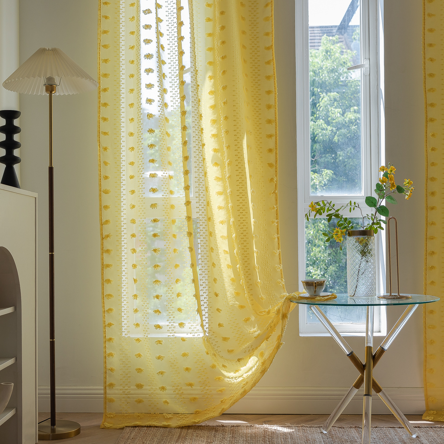 Cross-border best-selling Instagram influencer finished yellow niche light and thin window screen for living rooms and bedrooms. Manufacturer pic 55