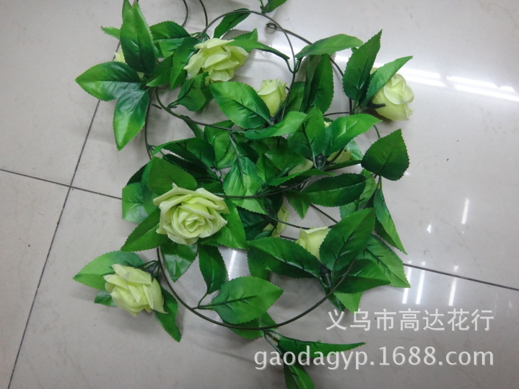 Artificial rose vine, Korean rose artificial flower decorative vine, wedding decoration flower vine manufacturer, 9 roses pic 12