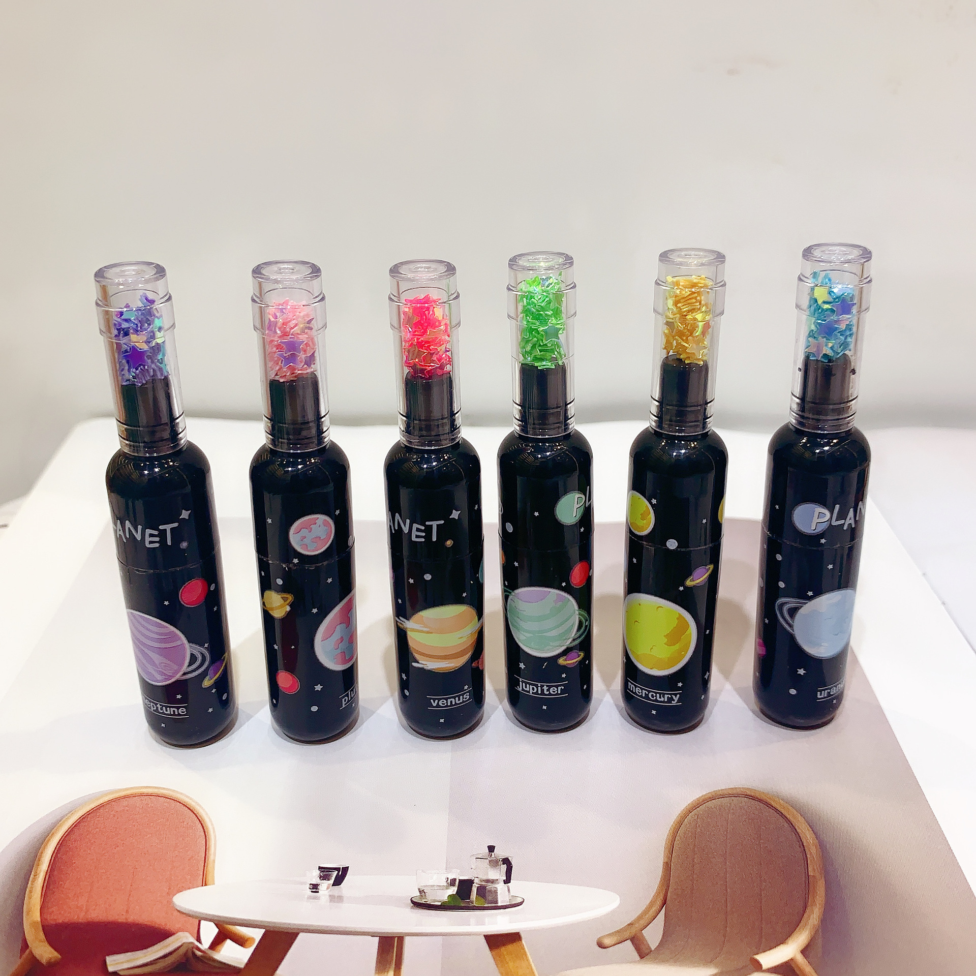 天福韩国星球红酒瓶荧光笔可爱创意造型涂鸦重点标记笔学生亮片批发Q-1240详情3