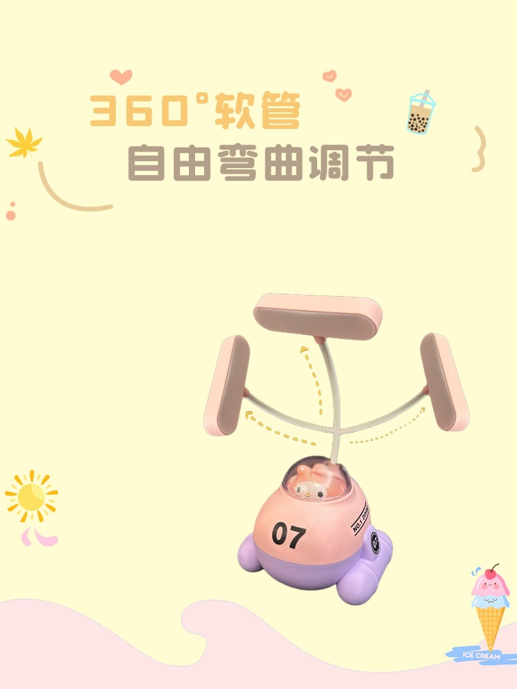 跨境卡通潜水艇卷笔刀学生儿童宿舍床头充插两用护眼LED小台灯详情6