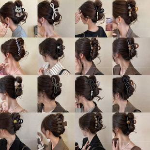 A high-end and elegant high ponytail hair tie, a simple hair band, a brown high-elasticity and durable rubber band hair accessory pic 10