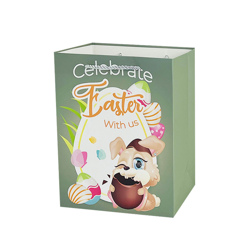 Wholesale of new Easter packaging bags, little rabbit cartoon gift bags, handbags and paper bags pic 5