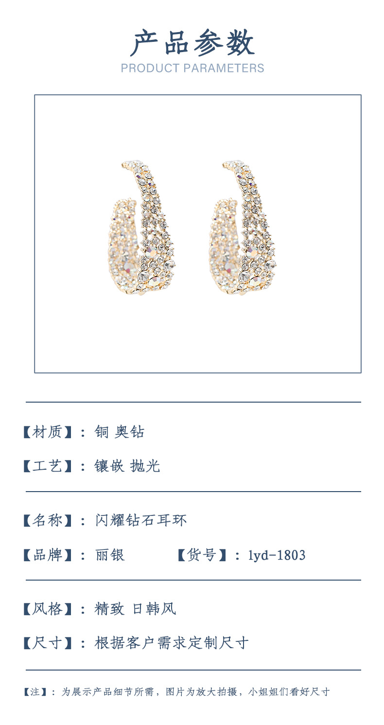 丽银饰品加工定制ins风时尚定制加工耳饰精致博主高级感银针耳环详情2