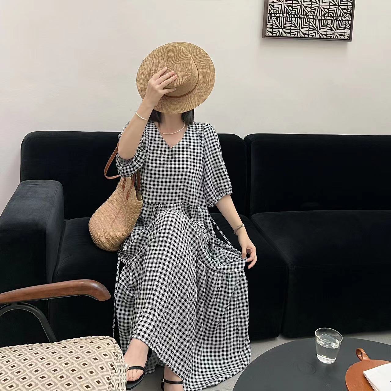 【腰封口袋裙】显瘦棉绸连衣裙法式高级女春夏宽松中长款温柔气质详情4