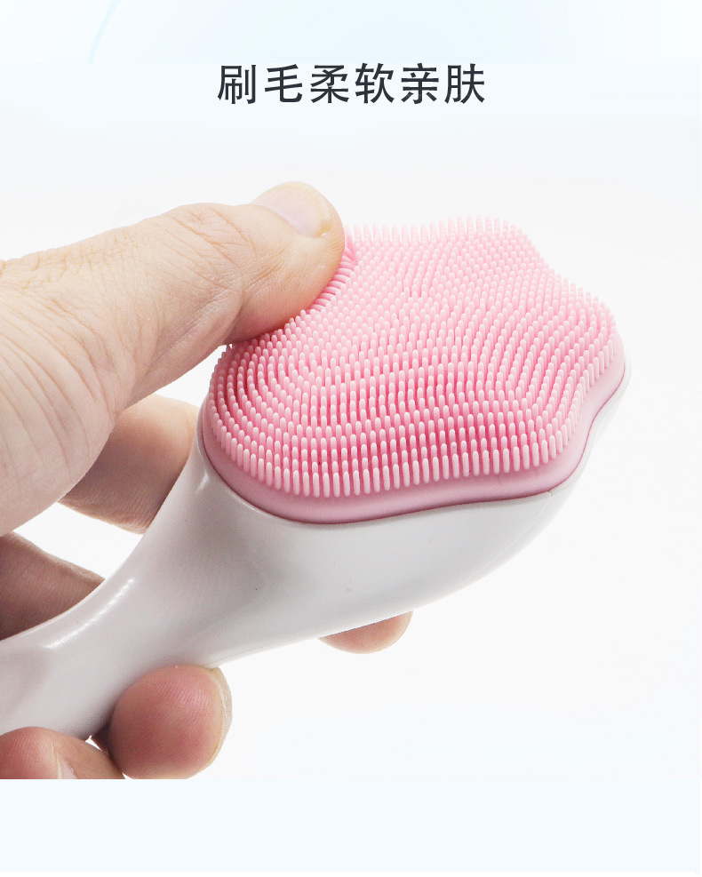 Silicone facial cleansing device, manual cleaning facial brush, soft bristle silicone massage brush, pore cleaner, silicone facial cleansing brush, exclusively for export pic 19