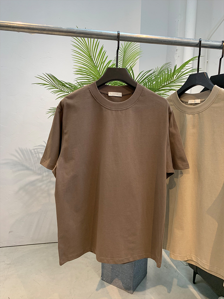 300克重磅厚款复古短袖t恤男潮牌宽松大码加肥加大男士半袖体恤潮详情16