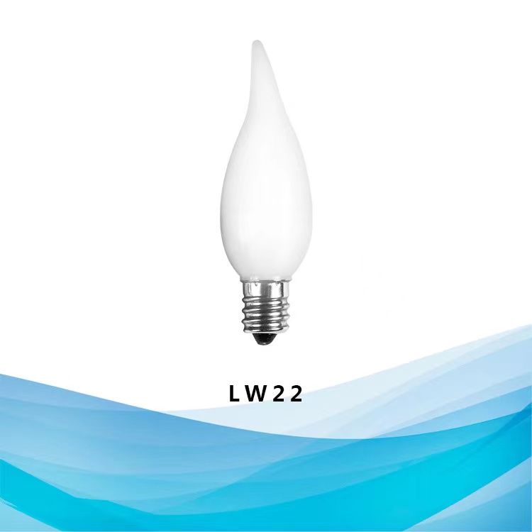 C7 Altar Lamp LED 0.5W Buddha Front Lamp Pointed Bubble Small Screw mouth Wealth God Lamp White and Red bulb pic 3
