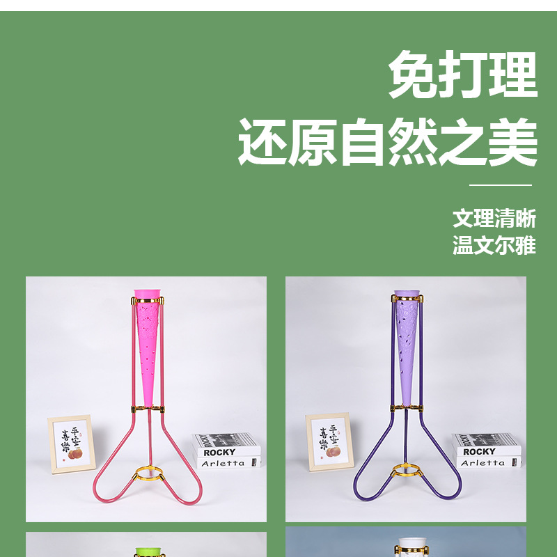 厂家直销高档轻奢跨境婚礼婚庆婚篮铁篮花架婚庆迎宾篮仿真花道具详情5