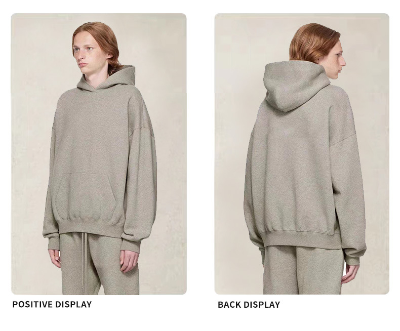 2023新品fog秋冬季加绒加厚380g连帽纯色多色卫衣欧美潮牌连帽衫详情18