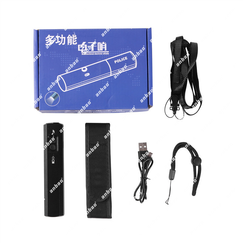 Cross-border charging, night-riding flashlight with sound, USB charging, aluminum alloy long-range flashlight pic 2