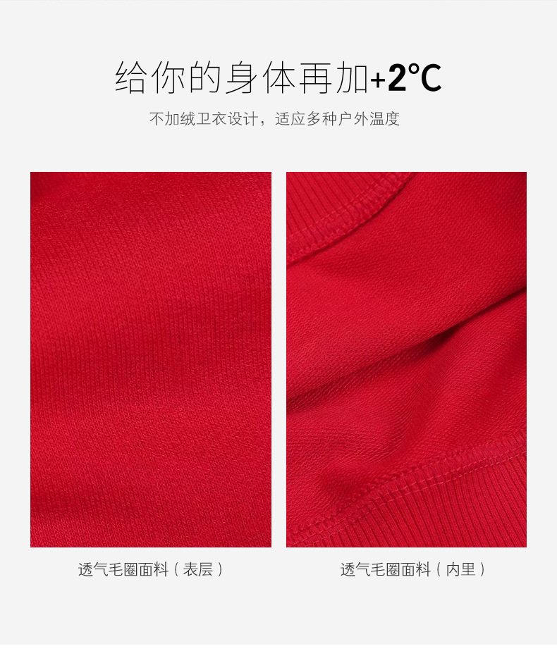 新款男装拉链连帽卫衣企业员工团体服工作服外套毛圈卫衣定制印字详情6