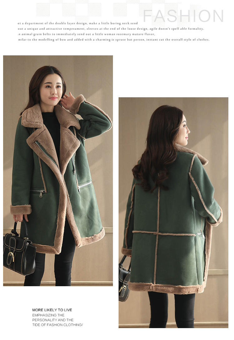 New mid-length cotton-padded jackets for women in winter, with thickened cotton-padded clothes made of deerskin, lambskin and fleece pic 14