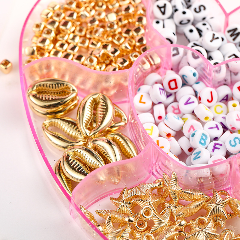 爱心款可提益智串珠玩具 diy手工饰品穿字母珠子散珠多彩缤纷套装详情3