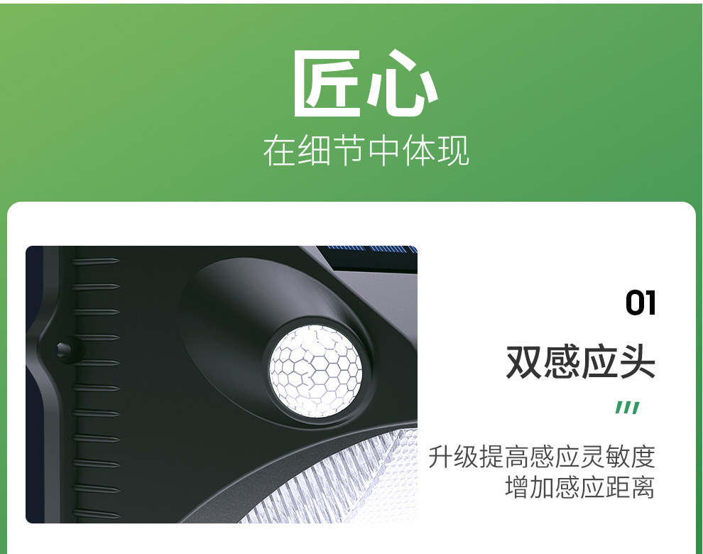 新太阳能灯人体感应家用户外照明led防水花园庭院壁灯天黑自动亮详情25