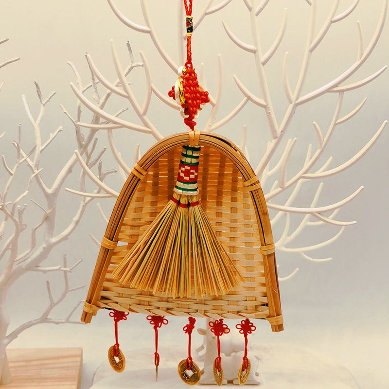 Copper coins, small brooms, dustpans, hanging ornaments, door decorations for moving into a new home, indoor hanging ornaments, TV wall decorations for the Qingming and Dragon Boat festivals pic 59