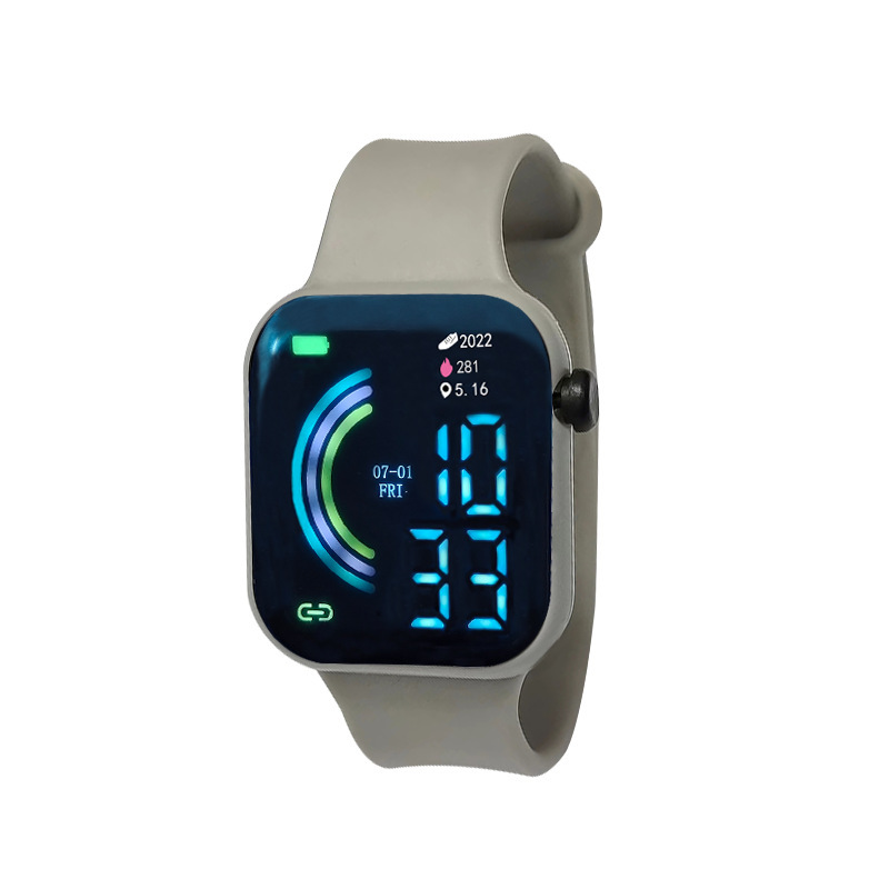 LED rainbow watch, LED electronic watch Y1 square large screen, student, children, couple, sports led watch pic 6