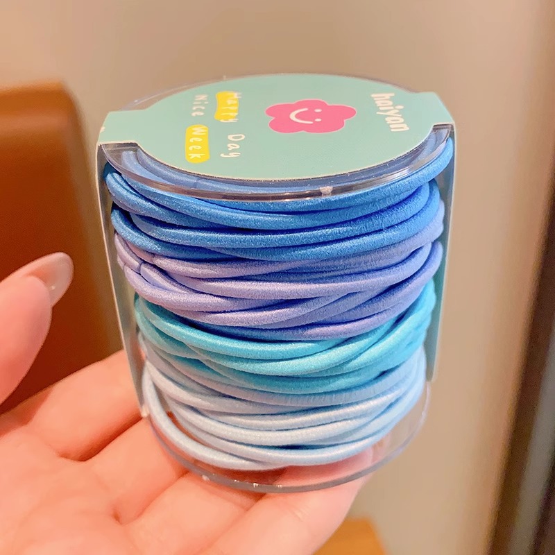 宝宝彩色头绳儿童扎头发皮筋女童不伤发发绳弹性好发圈女孩橡皮筋详情10