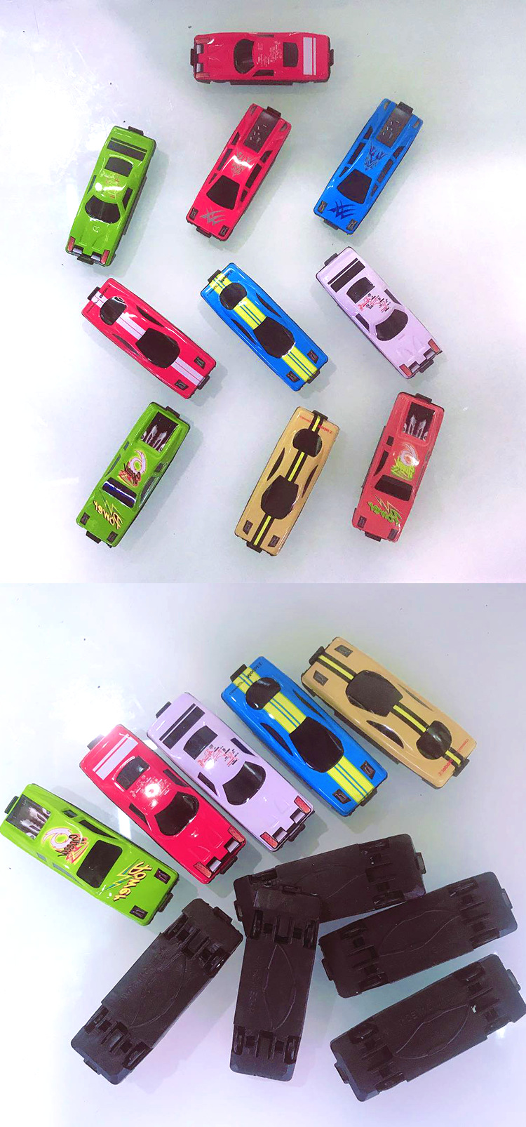Strap 1:64 alloy hojalata trolley 10 piezas caja de color para niños paquete de juguete trolley de inercia de aleación pic 4