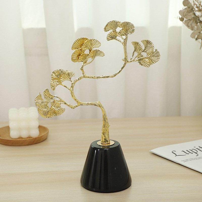 New metal handicrafts, fashionable, creative and poetic ginkgo tree ornaments, for office, living room and home decoration pic 4