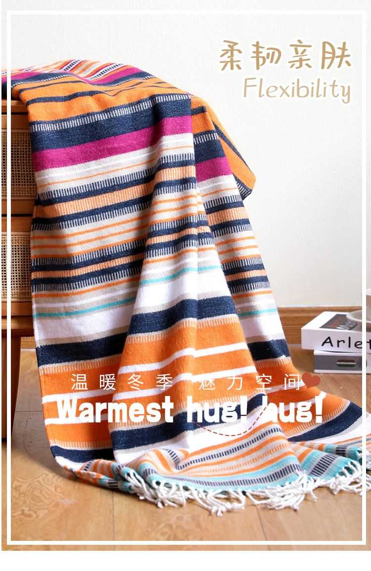 Mexican tablecloths, summer blankets, rainbow woven blankets, bed flags, picnic blankets, tablecloths, TV blankets, outdoor camping blankets pic 21