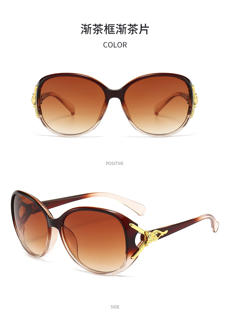 盛夏太阳镜女2023新款防紫外线大脸显瘦高级墨镜女感狐狸头JC-5详情9