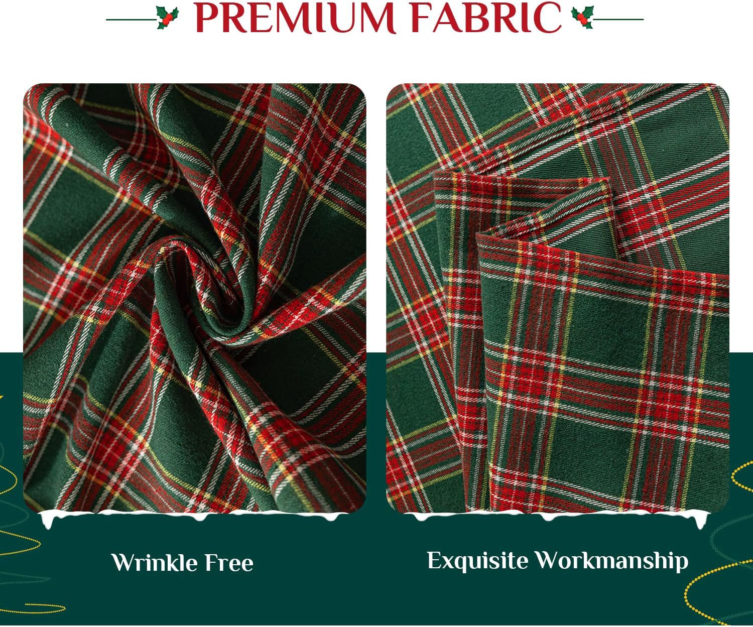 American Christmas festive atmosphere tablecloths, retro red checkered coffee tables, fabric factory wholesale in stock pic 6