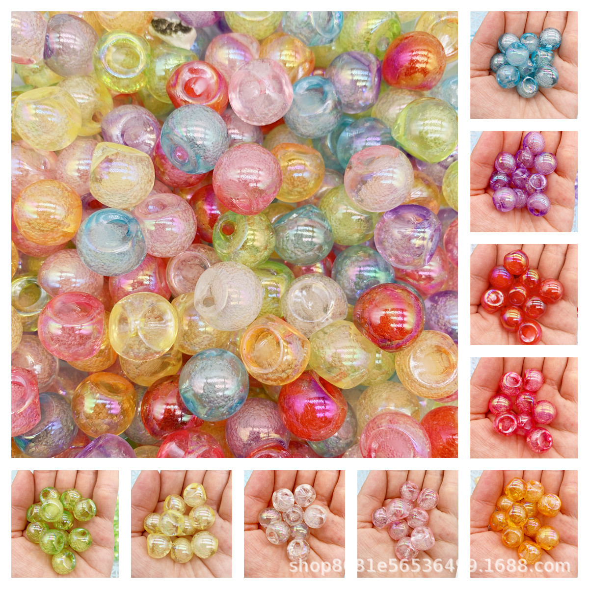 亚克力细闪夜光星空气球狗DIY钥匙串扣车挂材料包抖音爆款 配件详情5