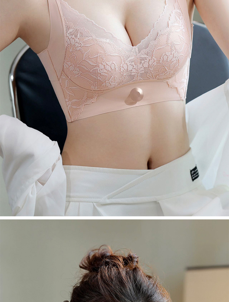 黑科技旋纽手动调节内衣防外扩小胸聚拢收副乳蕾丝美背调整型文胸详情25