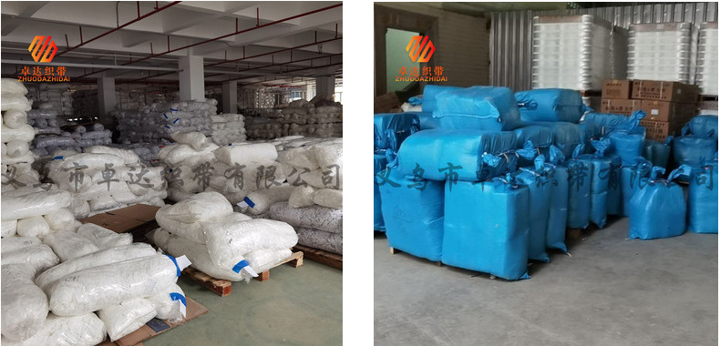 The manufacturer has black and white nylon double-sided brushed elastic bands, soft underwear, wide rubber bands, waist and neck bags, and elastic webbing in stock pic 32