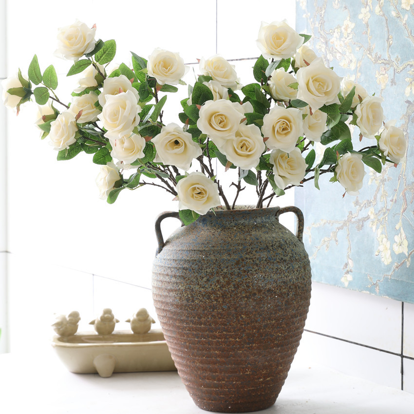 Artificial flowers: 7 roses, artificial flowers, home decoration, wedding decoration, landscaping, flower art, silk flowers, roses pic 7