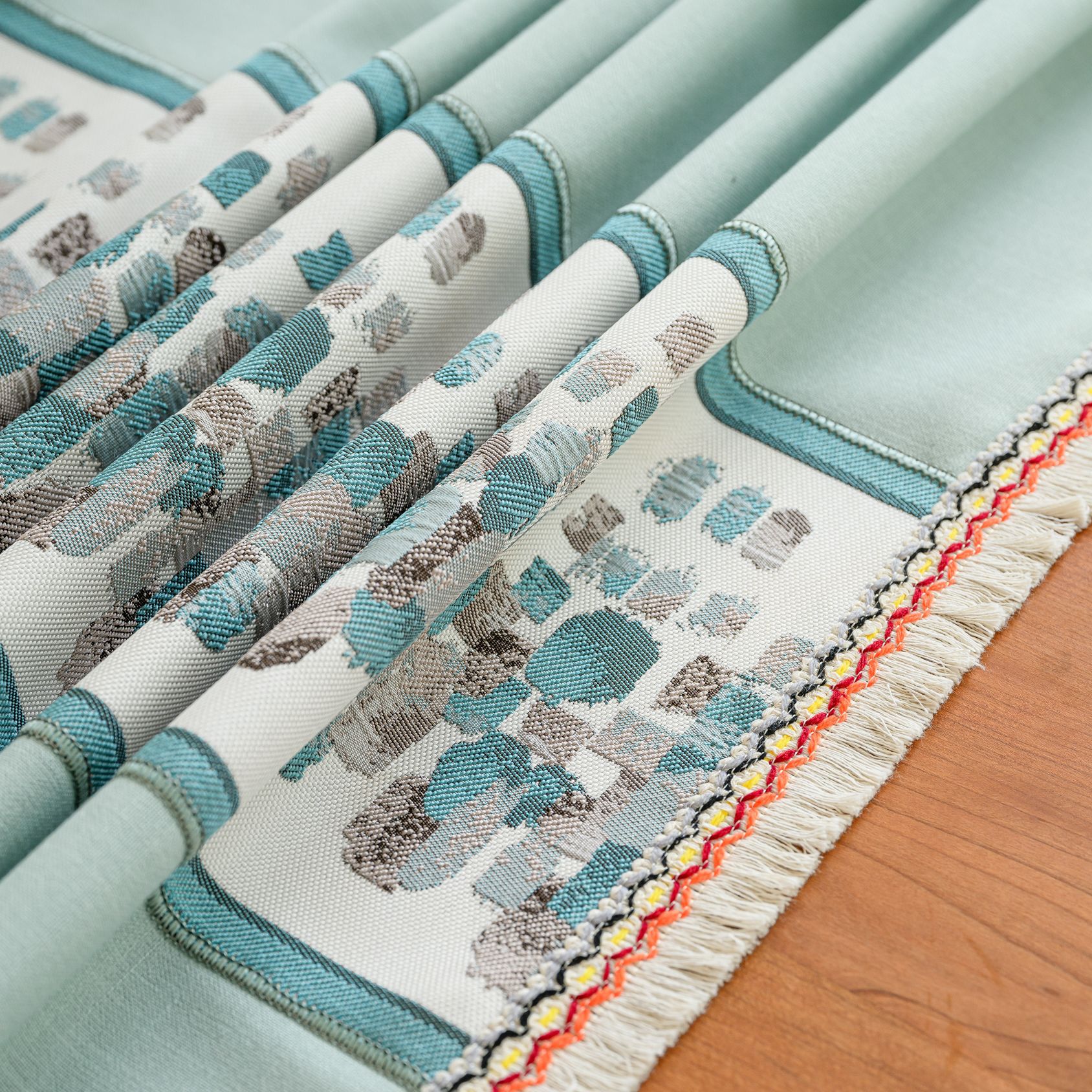 New Chinese-style embroidered tablecloth, cotton and linen solid color, Nordic light and fresh, rectangular for home use, with a sense of luxury pic 16