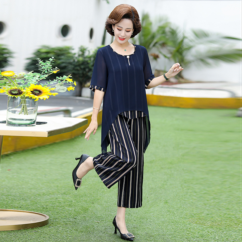 中腰妈妈裤子女春秋2024新款休闲垂感长裤中年休闲裤春中老年女裤详情13