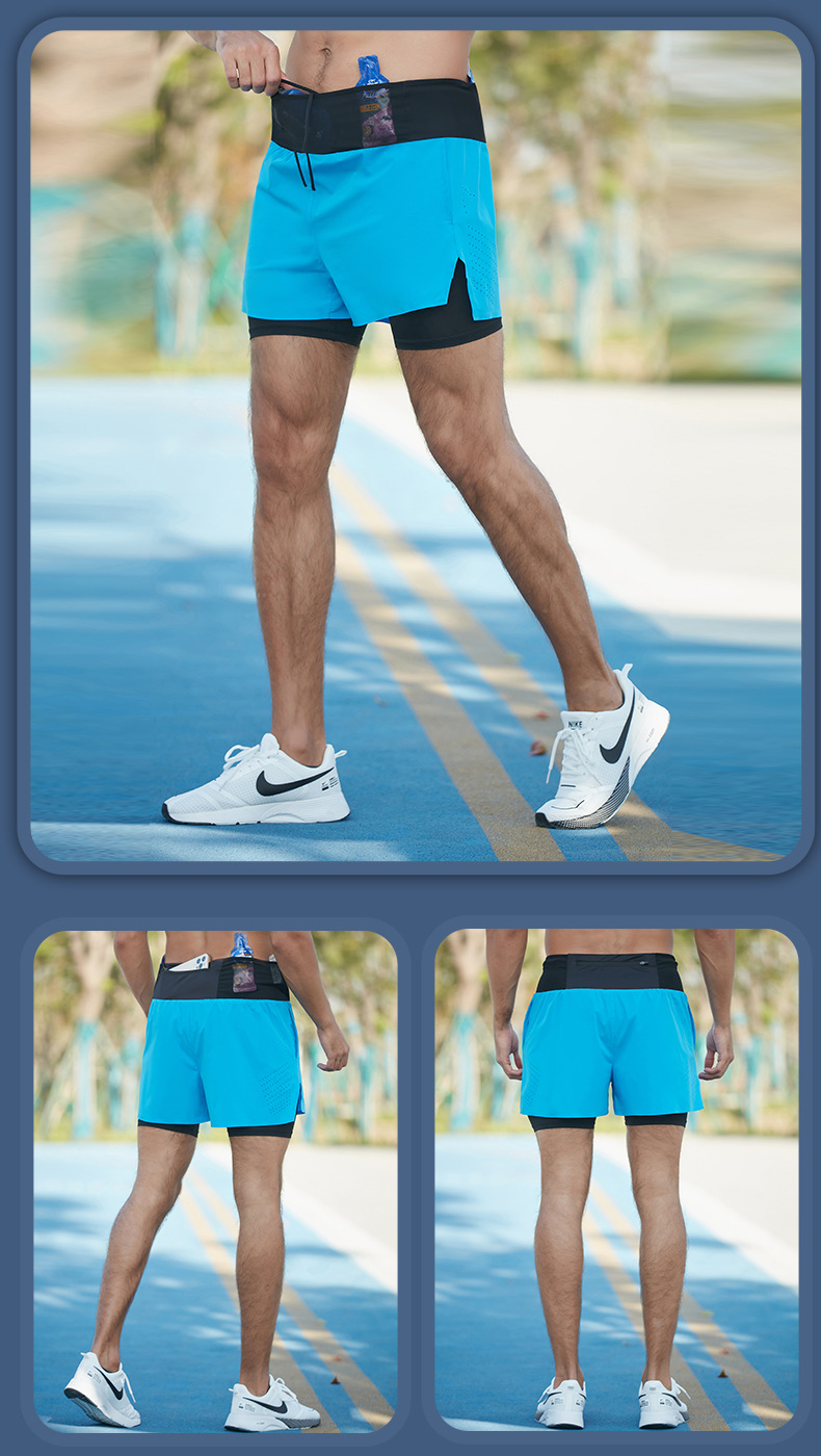 越野跑运动短裤男夏季户外马拉松健身篮球双层假两件跑步速干短裤详情26