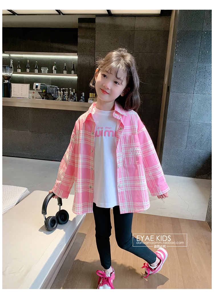 2024春装新款女童衬衣儿童衬衫洋气早春休闲长袖宝宝条纹上衣详情9