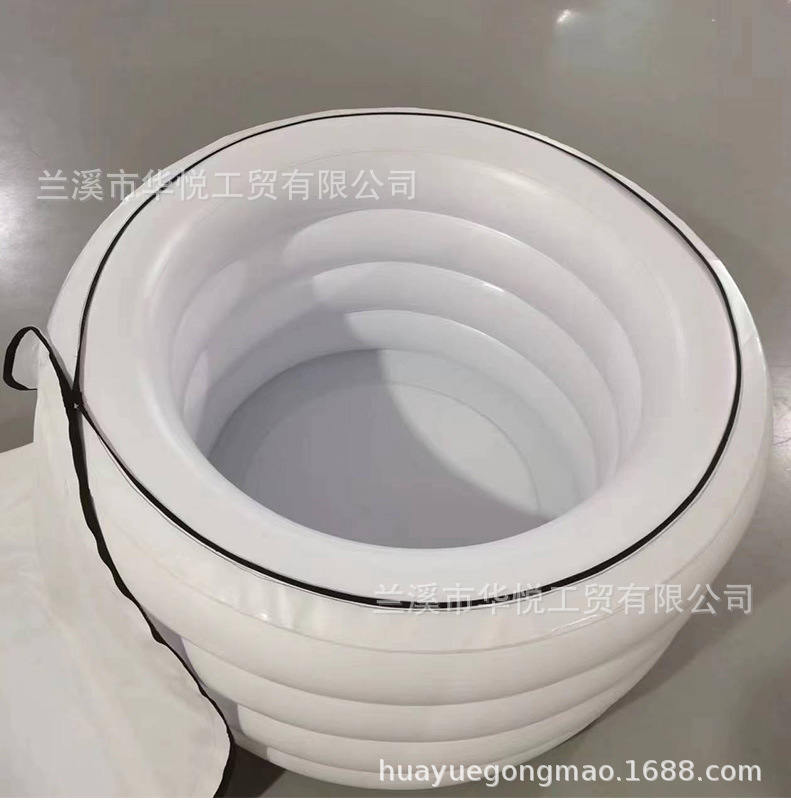 自动充气冰浴桶家用泡澡桶亚马逊跨境加厚PVC折叠成人户外浴缸定详情7