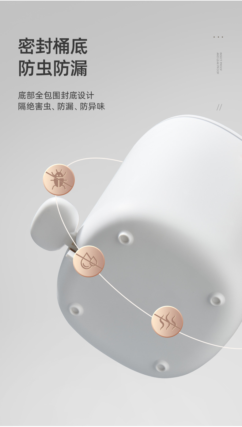 垃圾桶脚踏式家用客厅卧室卫生间厕所带翻盖高颜值厨房厨余垃圾筒详情12