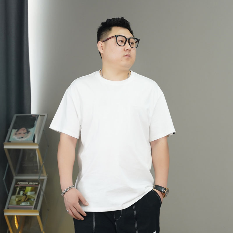 胖蝈蝈大码短袖男款夏季宽松大码t恤男加肥加大男士休闲子半袖详情45