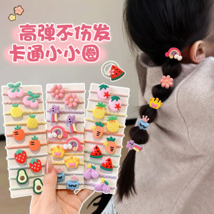 简约耐用橡皮筋女扎头发绳高弹力不伤发头绳发饰时尚马尾发圈头饰详情16