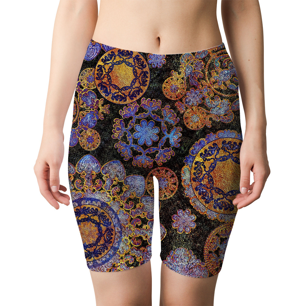 New 3D digital printed starry sky sports yoga capri shorts for cross-border Amazon from Europe and America. Please provide the printed image pic 46