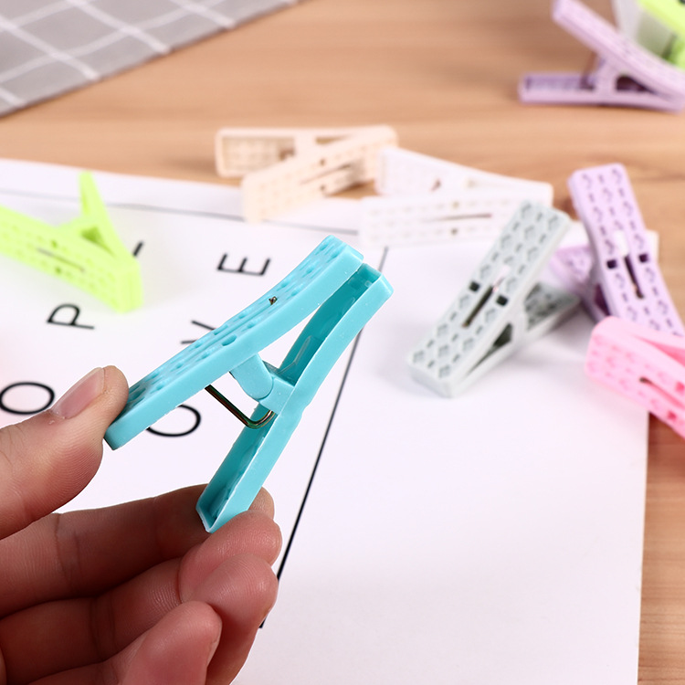 Sock drying clips, spring clips, windproof clothes drying clips, quilt drying clips, anti-slip plastic racks, 20 pieces each pic 11